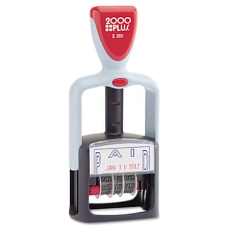 Consolidated Stamp 011033 2000 PLUS Two-Color Word Dater; Paid; Self-Inking
